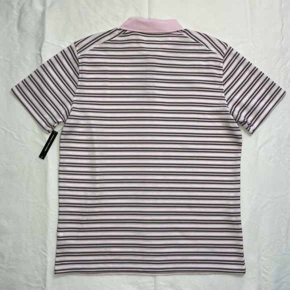 Nike Mens Dri-Fit Victory Striped Golf Polo Shirt Pink L - Picture 9 of 13